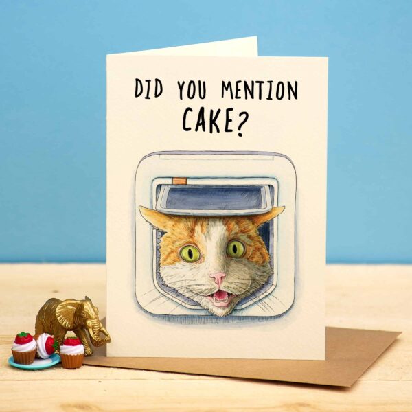 Cat Flap Cake Card