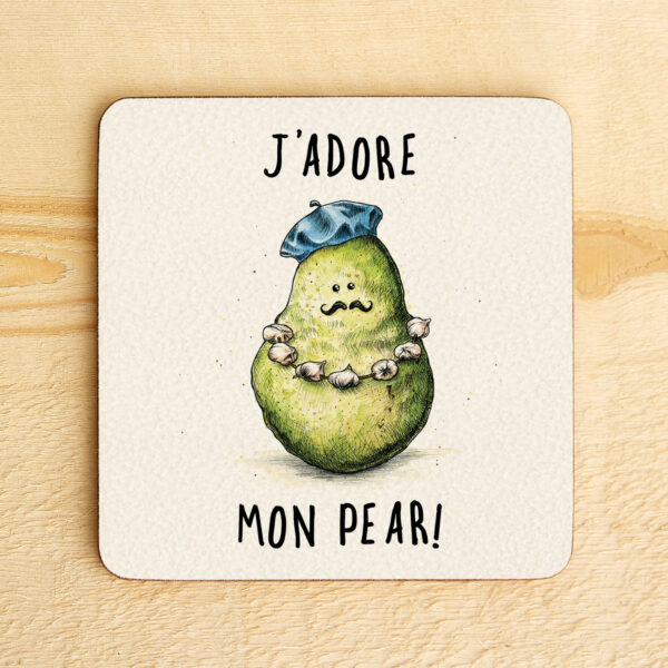 J’Adore Mon Pear Coaster