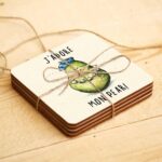 J'Adore Mon Pear Coaster - Image 2